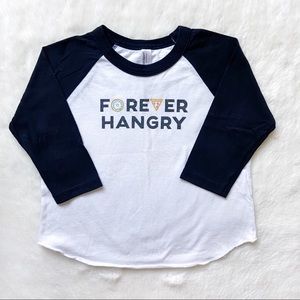Boutique “Forever Hangry” Baseball Raglan Tee